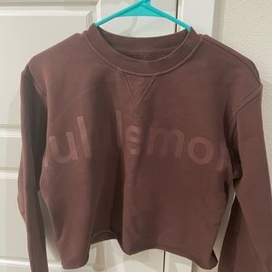 Lululemon crop sweatshirt letter graphic 6